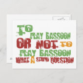 So spielen Sie Bassoon Postkarte (Vorne/Hinten)