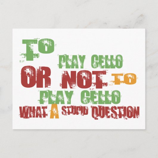So spielen Sie Cello Postkarte (Vorderseite)