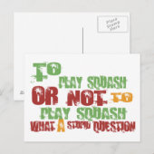 So spielen Sie Squash Postkarte (Vorne/Hinten)