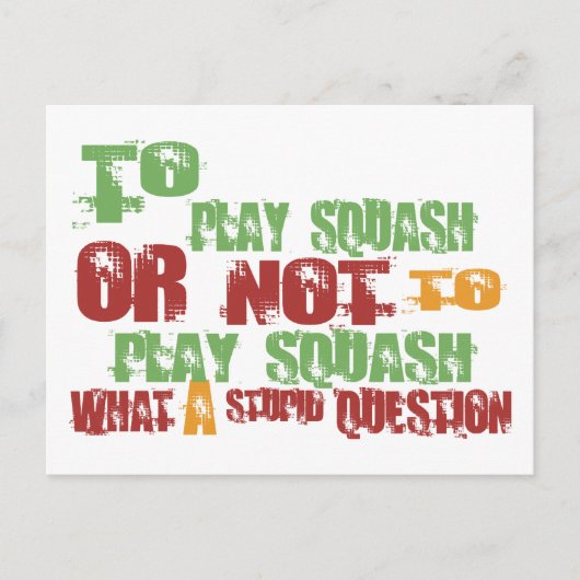 So spielen Sie Squash Postkarte (Vorderseite)