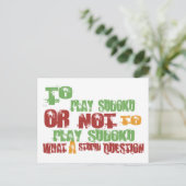 So spielen Sie Sudoku Postkarte (Stehend Vorderseite)