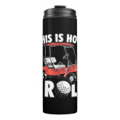So spielt die Golfer Rolle Thermosbecher (Vorderseite)