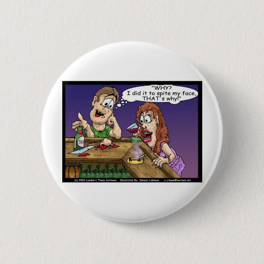 So spucken Sie uns Gefallen Gefallen Geschenke T-S Button (Vorderseite)