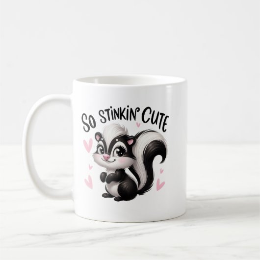 So stinkig süße Stinktier-Kunst Kaffeetasse (Links)