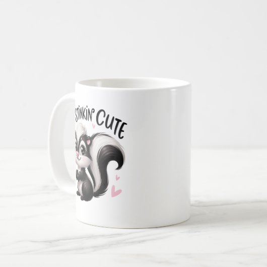 So Stinkin Cute Skunk Art Kaffeetasse (Vorderseite Links)