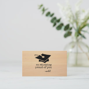 So stinking Stolz auf Ihre lustige Abschluss-Karte Mitteilungskarte