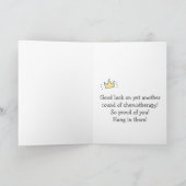 So stolz auf dich! Chemo Queen! Niedlicher Krebs w Karte (Innenseite)