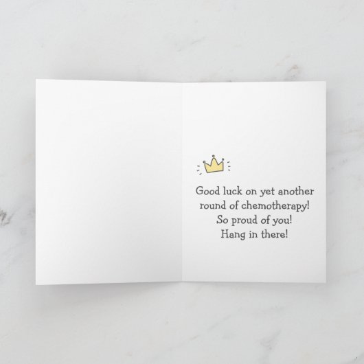 So stolz auf dich! Chemo Queen! Niedlicher Krebs w Karte (Innenseite)