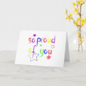 So stolz auf Sie Glückwunsch Karte (Gelbe Blume)