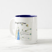 So stolz auf Sie Pfau Tasse… Zweifarbige Tasse (Vorderseite Links)