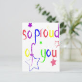 So stolz auf Sie Postkarte (Stehend Vorderseite)