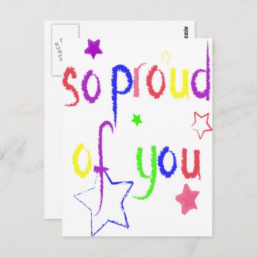 So stolz auf Sie Postkarte (Vorne/Hinten)