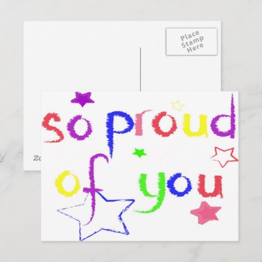 So stolz auf Sie Postkarte (Vorne/Hinten)