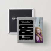 So stolz - DIY Grad Foto Erinnerungen Button (Vorne & Hinten)