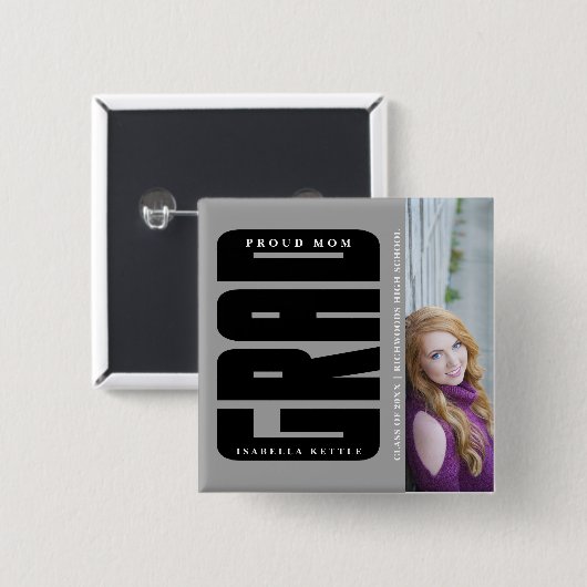 So stolz - DIY Grad Foto Erinnerungen Button (Vorne & Hinten)