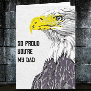 So stolz, du bist mein Vater (Adler) Vatertagskart Karte