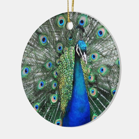 So stolz wie ein Pfau Keramik Ornament (Links)