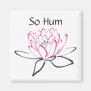 So Summen-rosa schwarzer Lotus-Magnet Magnet