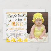 So süß, ein Geburtstag Foto Einladung zu sein (Vorderseite)
