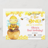 So süß, ein Mädchen zu sein Einladung 1. Geburtsta (Vorne/Hinten)