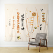 So süß, eine süße Honigbiene zu sein, 1. Geburtsta Wandteppich (Beispiel (Horizontal))