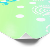 So süß, so kleine pastellfarbene Rainbow-Kinderzim Poster (Ecke)