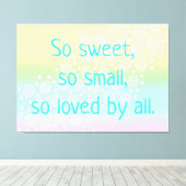 So süß, so kleine Rainbow Baby Kinderzimmer Art Leinwanddruck (Insitu (Holzboden))