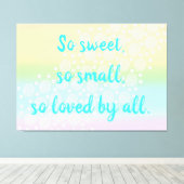 So süß, so kleine Rainbow Baby Wall Art Leinwanddruck (Insitu (Holzboden))