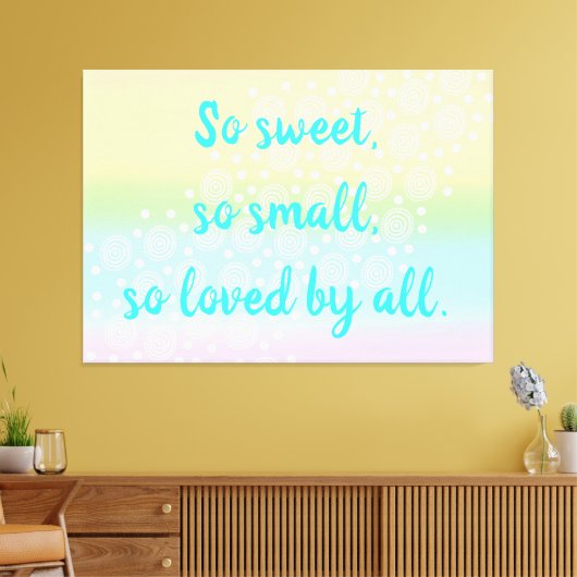 So süß, so kleine Rainbow Baby Wall Art Leinwanddruck (Insitu (Wohnzimmer))