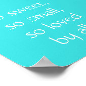 So süß, so kleines Aquamarines Baby Kinderzimmer d Poster (Ecke)