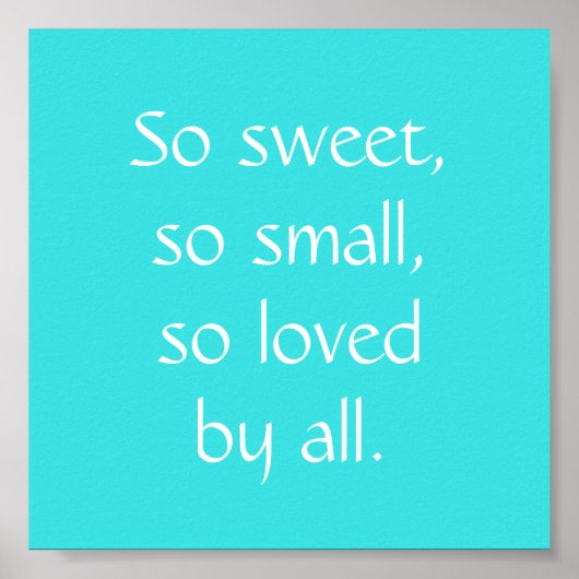 So süß, so kleines Aquamarines Baby Kinderzimmer d Poster (Vorne)