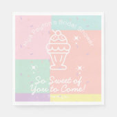 So süß von dir zu kommen! Retro-Eiscreme Serviette (Vorderseite)