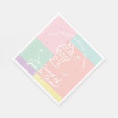 So süß von dir zu kommen! Retro-Eiscreme Serviette (Ecke)