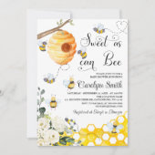 So süß wie Bienengeschlechtsneutral-Baby-Dusche Einladung (Vorderseite)