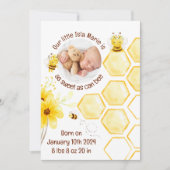 So süß wie möglich ist die Geburtsankündigung Einladung (Vorderseite)