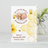 So süß wie möglich ist die Geburtsankündigung Einladung (Stehend Vorderseite)