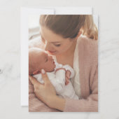 So süß wie möglich ist die Geburtsankündigung Einladung (Rückseite)