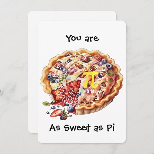 So süß wie Pi Einladung (Vorne/Hinten)