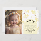 So süß zu Bee One Beeday Foto Danke Karte (Vorderseite)