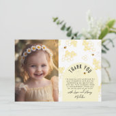 So süß zu Bee One Beeday Foto Danke Karte (Stehend Vorderseite)