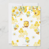 So süß zu biegen eine Niedliche Hummel 1. Geburtst Einladung (Rückseite)