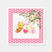 So süß zu Biene EIN Geburtstag Napkin Serviette (Vorderseite)