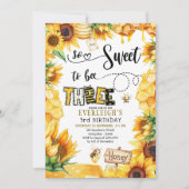 So süß zu drei 3. Geburtstag Einladung (Vorderseite)