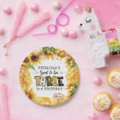 So süß zu drei Blumengebäck 3. Geburtstag Pappteller (Party)