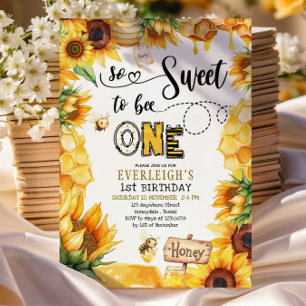 So süß zu einem Blumenstrauß 1. Geburtstag Einladu Einladung