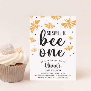 So süß zu einer ersten Geburtstagsparty zu sein Einladung