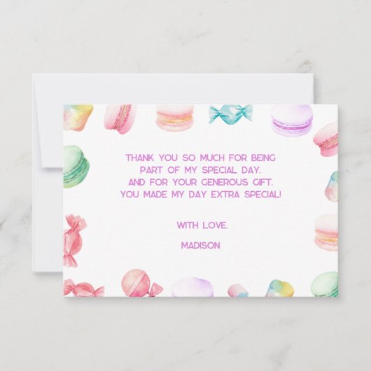 So süß zu sein... Kindergeburtstag Dankeskarte (Vorderseite)