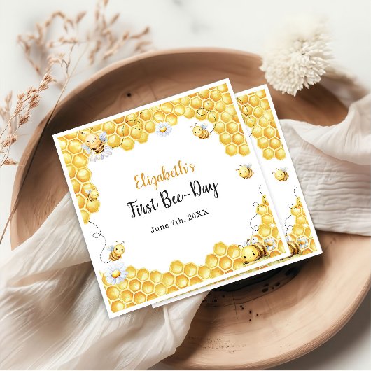 So süß zum Bienen-Geburtstag Serviette