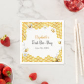 So süß zum Bienen-Geburtstag Serviette (Beispiel)