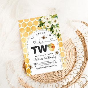 So süß, zwei Bienen zu sein, Bienen-Themenparty zu Einladung